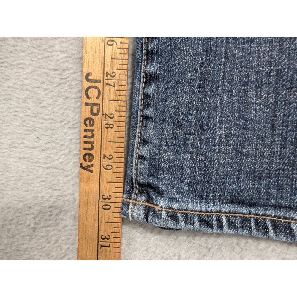 Gap Jeans Womens Size 10 Blue Classic Straight Leg Stretch Low Rise Whiskers Y2K - Picture 8 of 16